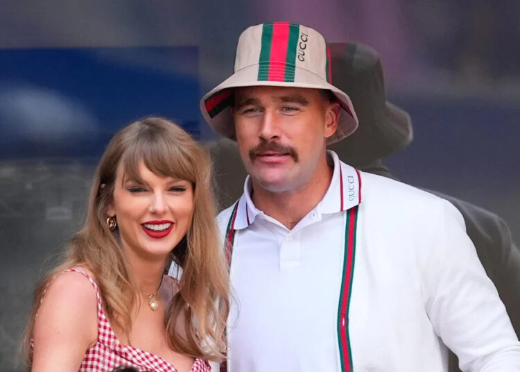 Taylor Swift y Travis Kelce en el Campeonato Abierto de Tenis de Estados Unidos en la ciudad de Nueva York en 2024. Crédito: Gotham/GC