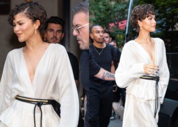 Zendaya se vuelve griega en Khaite para la gira de prensa de 'La Odisea'
